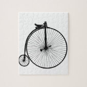 黒ペニーの農耕用ヴィンテージ自転車 ジグソーパズル (縦)