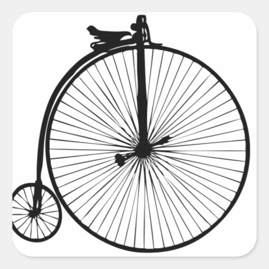 黒ペニーの農耕用ヴィンテージ自転車 スクエアシール (正面)