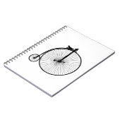 黒ペニーの農耕用ヴィンテージ自転車 ノートブック (左側)