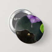 黒ペルシャ猫514 缶バッジ (正面&裏面)