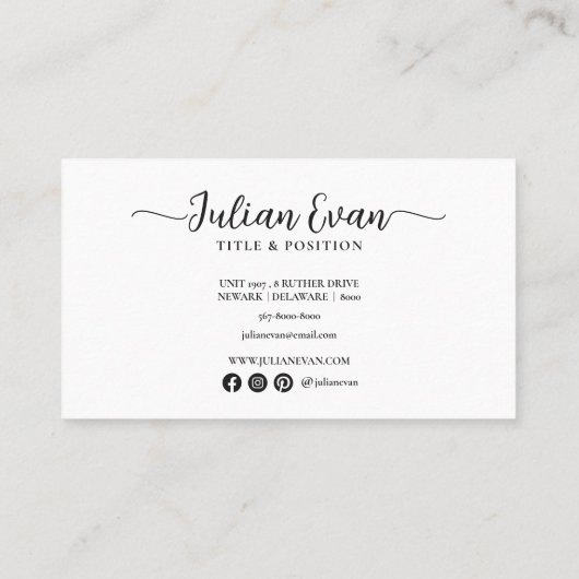 黒ホログラフィエレガントックまつげ名刺 名刺 (裏面)