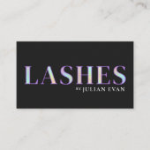 黒ホログラフィエレガントックまつげ名刺 名刺 (正面)