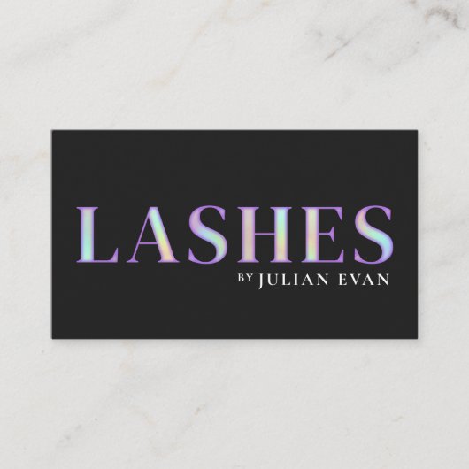 黒ホログラフィエレガントックまつげ名刺 名刺 (正面)