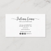 黒ホログラフィモダンック・ラッシュ技術者 名刺 (裏面)