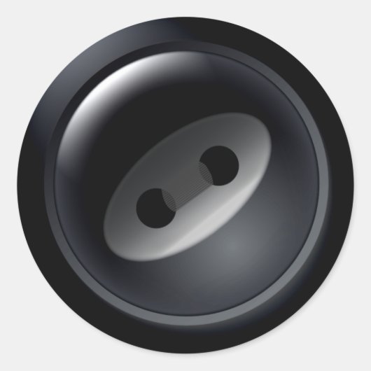 黒ボタンのシール ラウンドシール (正面)