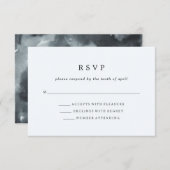 黒ボホウォーター色 | の結婚反応 出欠カード (正面/裏面)