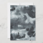 黒ボホウォーター色 | 婚約パーティー 招待状 (裏面)