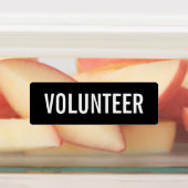 黒ボランティアバッジのラベル ラベル (貼付)