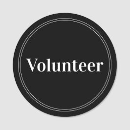 黒ボランティエレガントア磁気 名札