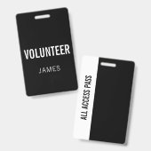 黒ボランティモダンア名イベントボタン バッジ (表裏)