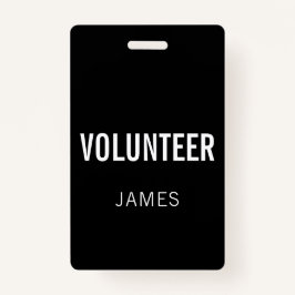 黒ボランティモダンア名イベントボタン バッジ