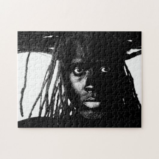 黒ポップ・アートの色 ジグソーパズル (横)