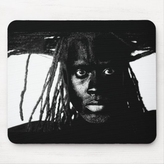 黒ポップ・アートの色 マウスパッド (正面)