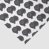 黒ポメラニアン かわいい カートゥーン 犬 パターン 薄葉紙 (詳細)