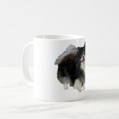 黒ポメラニアン コーヒーマグカップ (正面左)