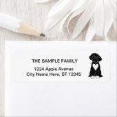 黒ポルおもしろいガルの水犬 ラベル (インサイチュ)