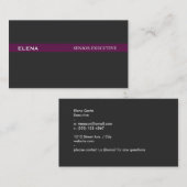 黒マゼンタバー 名刺 (正面/裏面)