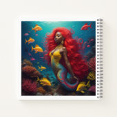 黒マーメイドの赤い髪 ノートブック (裏面)