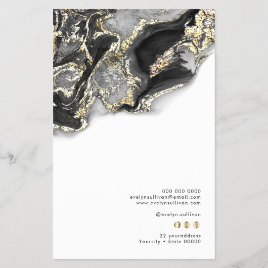 黒マーリングデザイン価格表フライヤー チラシ (裏面)