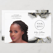 黒マーリングデザイン2折パンフレット (正面/裏面)