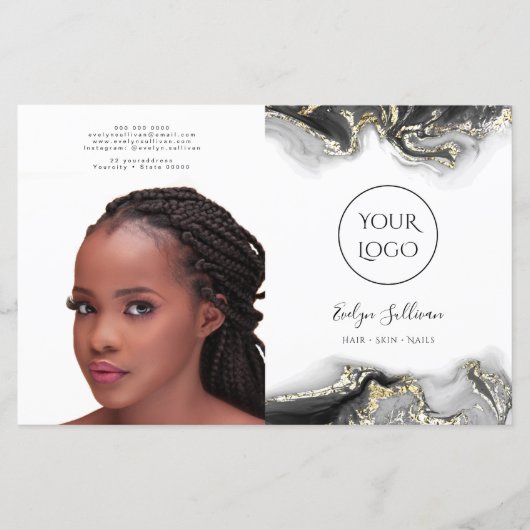 黒マーリングデザイン2折パンフレット (正面)