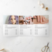 黒マーリングデザイン3折パンフレット 三つ折りカード (内部)