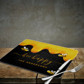 黒ミツバチ幸せでぶつぶつ蜂の甘い蜂蜜モノグラム カッティングボード