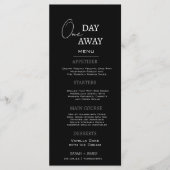 黒ミニマルい1日リハ遠くにーサルディナーパーティー メニュー (正面)