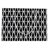 黒ミニマルと白のクリスマスツリーパターン ラージペーパーバッグ (裏面)