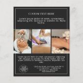 黒ミニマルと白ロゴのフォトグリッドを追加 チラシ (正面)