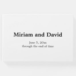 黒ミニマルと白結婚の ゲストブック