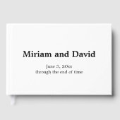 黒ミニマルと白結婚の ゲストブック (正面)