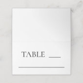 黒ミニマルと白結婚の プレイスカード (外部開封)