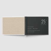 黒ミニマルはっきりした濃い青Any Year Anniversary ゲストブック (全面)