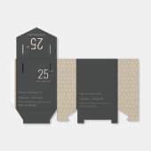 黒ミニマルはっきりした赤面任意の年周年記念 フェイバーボックス (折り畳みなし)