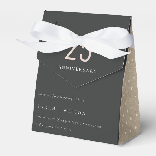 黒ミニマルはっきりした赤面任意の年周年記念 フェイバーボックス (正面サイド)