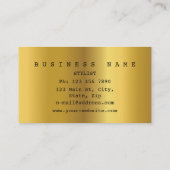 黒ミニマルグラデーションVIPゴールデンフォイルVIP 名刺 (裏面)