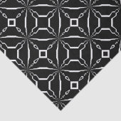 黒ミニマルスタイリッシュと白の幾何学的パターン 薄葉紙 (詳細)