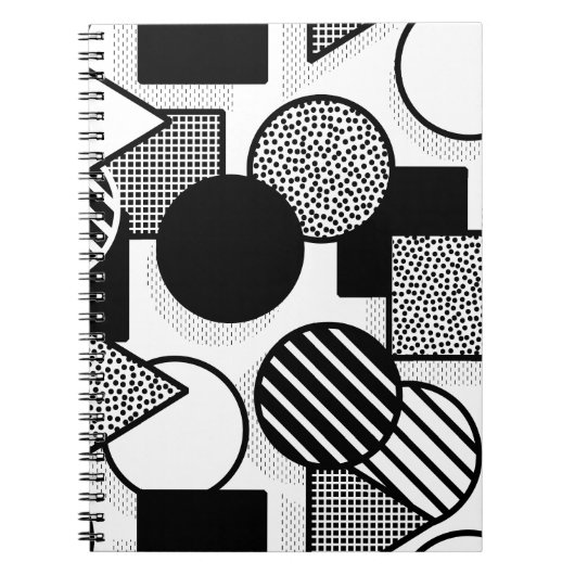 黒ミニマルデザインIII ノートブック (正面)