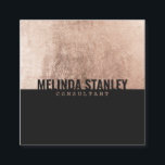 黒ミニマルバラ金ゴールドホイルエレガントカラーブロック スクエア名刺<br><div class="desc">黒ミニマルバラ金ゴールドホイルエレガントカラーブロック</div>