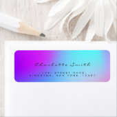 黒ミニマルピンクグラデーション差出人住所ラベル ラベル (インサイチュ)