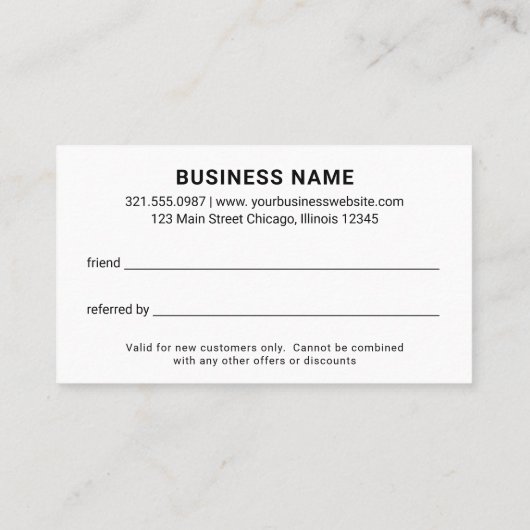 黒ミニマルプロフェッショナルロモダンゴシンプル 紹介カード (裏面)