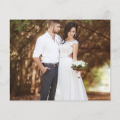 黒ミニマルモダンシック写真日付を保存 (裏面)