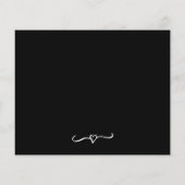 黒ミニマルモダン写真ミニマル日付の保存 (裏面)