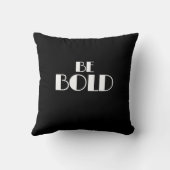 黒ミニマルモダン引用文はっきりしたBE クッション (裏面)