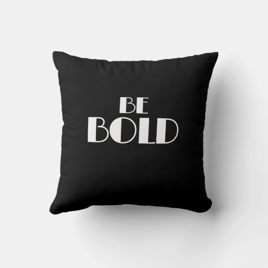 黒ミニマルモダン引用文はっきりしたBE クッション (裏面)