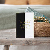 黒ミニマルモダン白の分割スクリーン 招待状