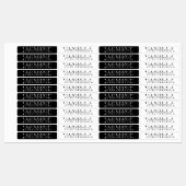 黒ミニマルモダン白キャンドル瓶シールラベル ラベル (シート)