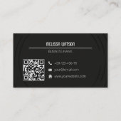 黒ミニマルモダン白フレッシュ 名刺 (裏面)