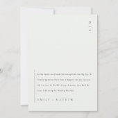 黒ミニマルモダン白モダン結婚の サンキューカード (正面)